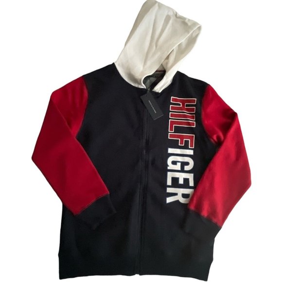 🚚Hoodie tommy hilfiger Boy's colorblock full-zip hoodie Size L(16
